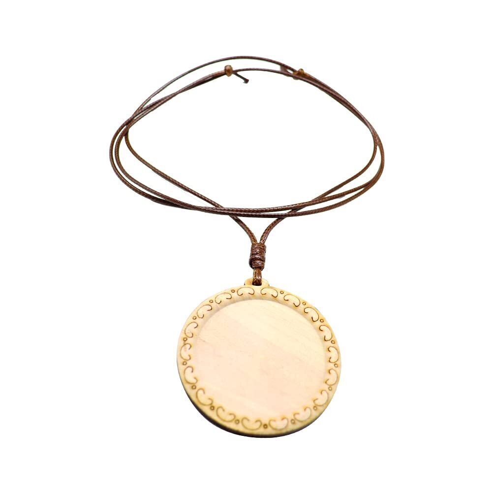 7199 10pcs 25mm 30mm cabochon Blank Settings Wood Pendant Necklace Base